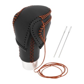 HOPESPANNER Gear Shift Knob Cover for Toyota CH-R 2018-2022 Anti-Slip Black Brown Stick Shifting Handle Protector Faux Leather 1 Pc