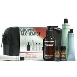 Grown Alchemist Skin Function Face Kit and Travel Bag - Skincare Gift Set includes Face Cleanser, Serum, Exfoliator, Day Cream, Primer - Hydrating Beauty Products, Vegan Gifts For Women, Christmas