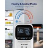 ZILLSEA Digital Temperature Controller, Heating & Cooling Thermostat Plug Outlet,