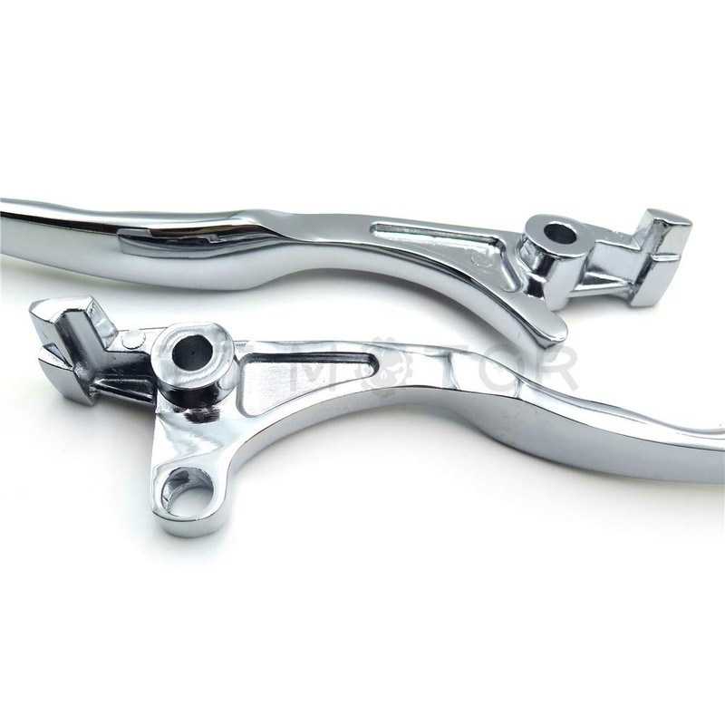 HTTMT MT241-010- Chrome Brake Clutch Skull Hand Levers Compatible with