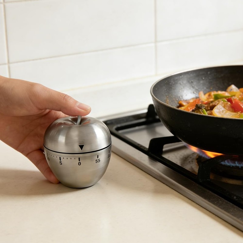 TILZIKA 60 Minute Mechanical Kitchen Timer Wind Up Countdown Timer