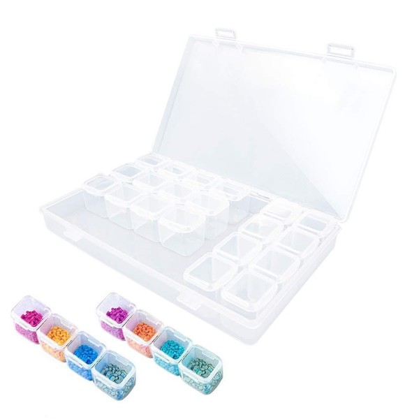 Liroyal Accessories Storage Small Storage Case Jewelry Box 28 Pieces