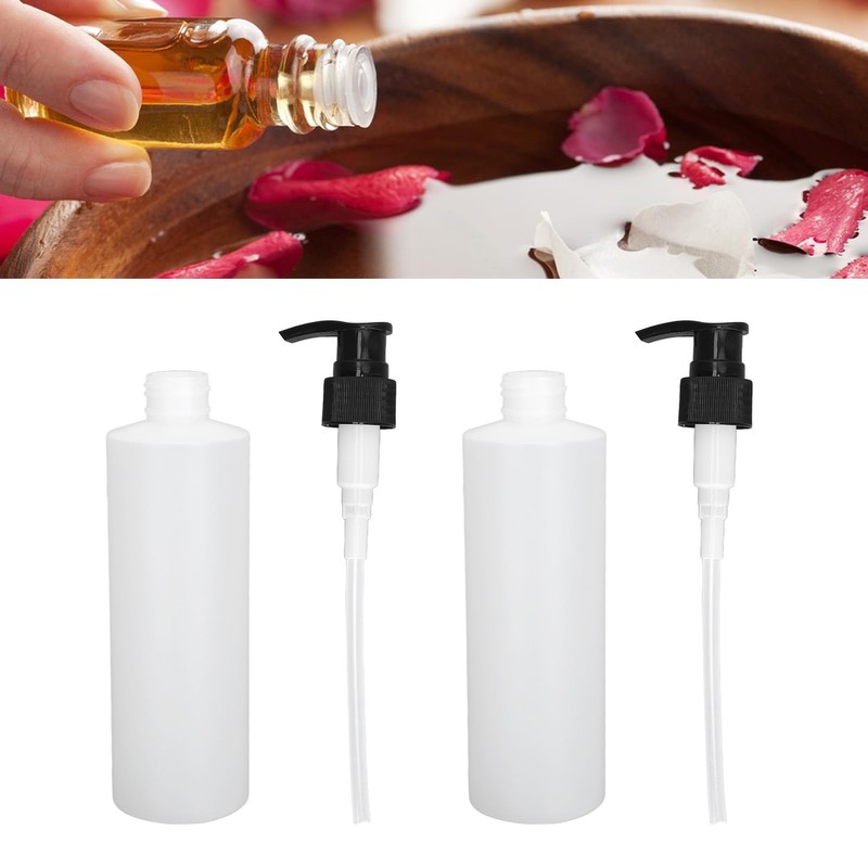 Plastic Pump Bottle Dispenser, 2pcs 250ml Refillable Empty Bottle Container