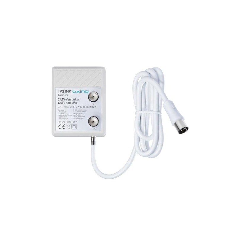 Axing TVS 8-01 Dual Device Amplifier 12 dB for TV