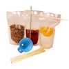 Biodegradable Disposable Drink Pouches by EcoSip – Eco-Friendly w/Gusset Bottom