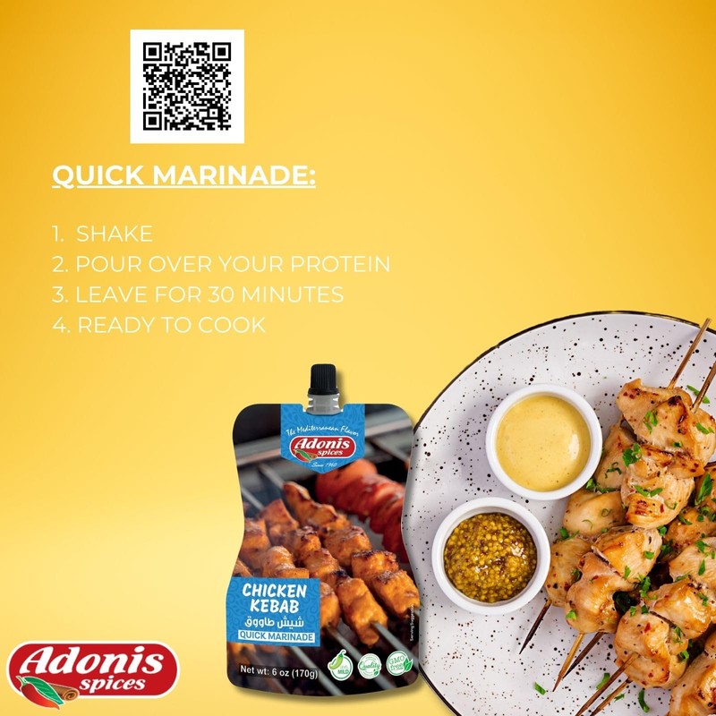 Adonis - Chicken Kebab Quick Marinade, 6 oz (170g), Ready