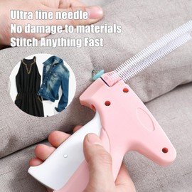 Stitchy Quick Clothing Fixer, Mini Stitch Machine Sewing Quilting Hemming Quick Stitch Tag Tool Fixer for Clothes Fine Stitch Tagging Machine for Clothing (A)