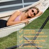 ZEAN Handwoven Hammock by Thick Cotton Rope XXL Two Person