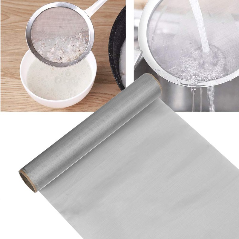 TIMESETL 304 Stainless Steel Woven Wire 200 Mesh - 12"X