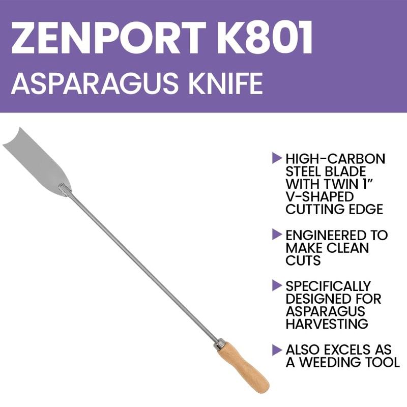 Zenport K801 Asparagus Knife/Weeding Tool, 25-Inch, Natural