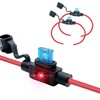 Waterproof in-line ASP LED Fuse Holder,12 AWG for Automotive, Marine（2