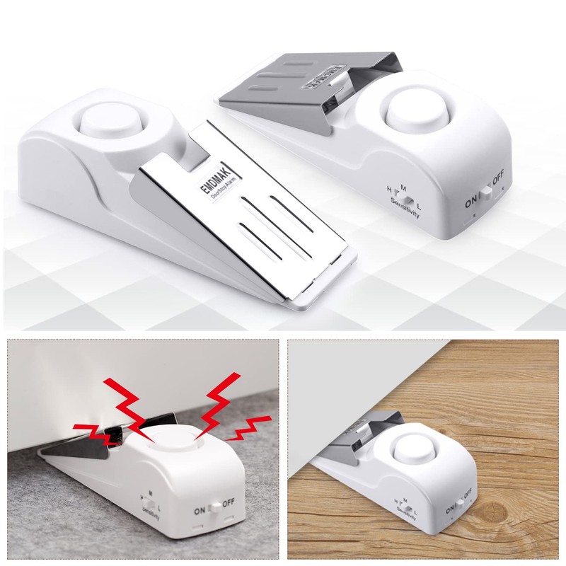EMDMAK Door Stop Alarm with 120DB Siren Door Stop for