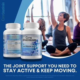 CoreCeutimin Cetyl Myristoleate - Omega 5 Fatty Acid - Ultra Support for Relief from Joint Discomfort and Stiffness - Also Includes Glucosamine, MSM & Hyaluronic Acid - 80 Capsules