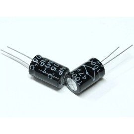 MULTICOMP PRO 2x 47uF 100V Non-Polar Radial Aluminum Electrolytic Speaker Crossover Capacitor