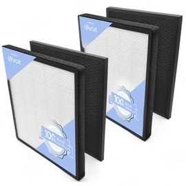 LEVOIT LV-PUR131 Replacement Filter, Genuine Air Purifier Filter, High-Efficiency Activated Carbon for Removal of Odor, Smoke, Pollen, Allergens, LV-PUR131-RF, 2 Pack