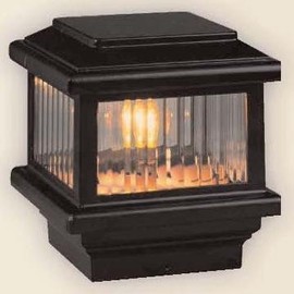 Titan Flat Top Deck Light, Black, Fits 4 Post, Measures 4-1/16, 1.6W LED by Aurora Lighting