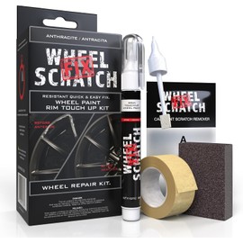 Wheel Scratch Fix Anthracite Gray Rim Touch Up Paint Kit, Car Wheel Scratch Repair Kit, Wheel Touch Up Paint Pen, curb rim repair kit, curb rash repair Kit, Universal Rim Alloy Wheel Paint Grey Anthracite (Anthracite Gray)