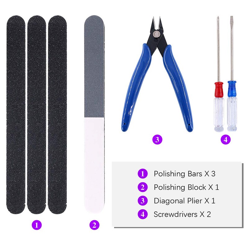 Swpeet 35Pcs Professional for Gundam Modeler Basic Tools, Tool Set