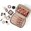 NISHEL Large Double Layer Travel Makeup Bag Women, Cosmetic Case,