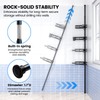 Corner Shower Caddy Tension Pole: 4-Tier Adjustable Rustproof Bathroom Organizer