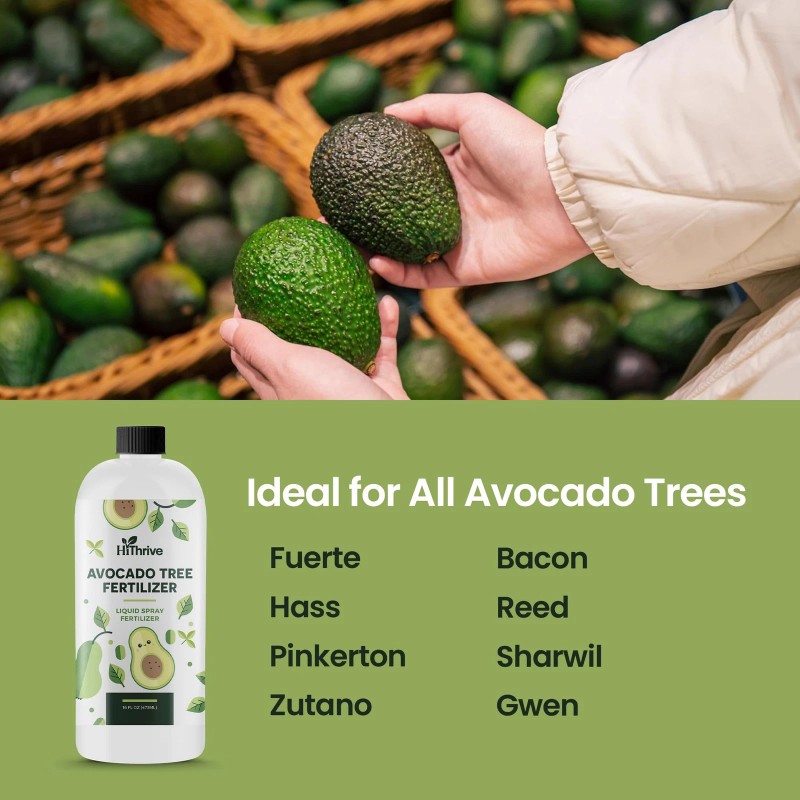 Hithrive 16oz Fruit Tree Fertilizer for Avocados - Makes 32