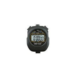 Sport-Thieme Stopwatch Start | Hand Stopwatch, Time, Date Display | 2 Memory Slots | Clock / Pacer | Shockproof | Splash-proof | Large Display | 82 x 62 x 23 mm | 93 g