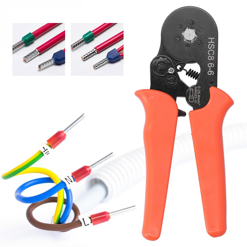 Mini Crimping Tool SelfAdjusting Terminal Stripper Hand Operated Supplies HSC8