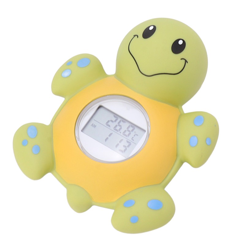 Baby Bath Thermometer Smart Cartoon Cute Tortoise Bathroom Multi Functional