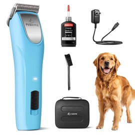 Professional Dog Clippers for Grooming - 2 Speed Detachable Blade Pet Grooming Kit for Thick Curly Matted Coats - Low Noise Heavy Duty Cordless Hair Trimmer for Animal