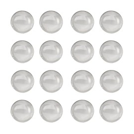 Tutuxio 100pcs 20mm Glass Dome Cabochons Clear Round Tiles, Transparent Half Round Flat Back Non-calibrated for DIY Crafts, Necklace Pendant, Jewelry Making