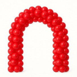 100 pcs 12" (30CM) Balloons Pearlised Metallic Air or Helium Wedding Birthday Christmas Party Decoration Available in 14 colours (Red)