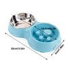 AIMALL 12.6x1.96 Inch Pet Slow Eating Bowl, Double Bowl Set