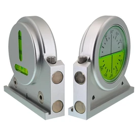 Angle Measuring Instrument, inclinometer, Angle Measuring inclinometer, deflectometer with Magnetic T-Shaped Level, Woodworking line Ruler (100 * 92 * 21.5mm)