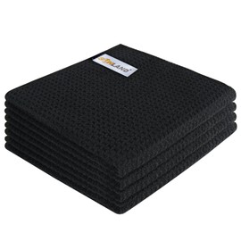 Sunland Microfibre Cloth Dish Cloth Waffle Towels Dish Cloth Reusable Cleaning Cloths Microfibre Cloths Tea Towels Washable for Kitchen Tableware Thick Household Cleaning Cloth Lint Free 30 x 30 cm 4