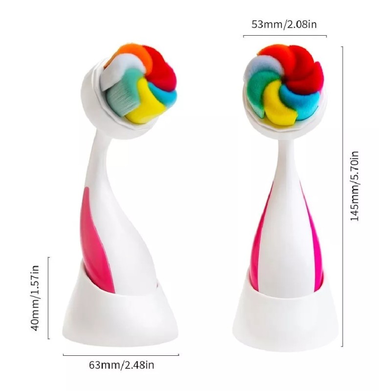 Sr Oferton Cepillo Facial Exfoliante Colorido Colores Con Base Manual
