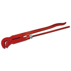 Dönges Sweden Pipe Wrench 90°, DIN 5234 A, 1 inch, CV, Varnished, Size 1 Inch (Pipe Wrench, Corner Pipe Wrench, English Angled Swede Stillson Pipe Wrench), Form A, According to DIN 5234 A