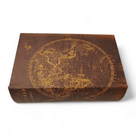 FTWDesign Small Storage Box Books Box Made of Paper in Brown/Gold