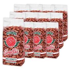 Camellia Brand Dried Red Kidney Beans – Premium Non-GMO Dry Beans for Red Beans and Rice, High Protein Plant-Based Food for Chili, Soups, Salads, Meal Prep, and Cajun Cooking 1 Pound (Pack of 12)