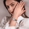BUREI Women's Leather Watch Fashion Simple Analog Quartz Waterproof Three