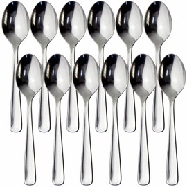 Nagao Hakaku Coffee Spoon, 4.7 inches (11.9 cm), Set of 12, Stainless Steel, Dishwasher Safe, Commercial Use, Made in Japan