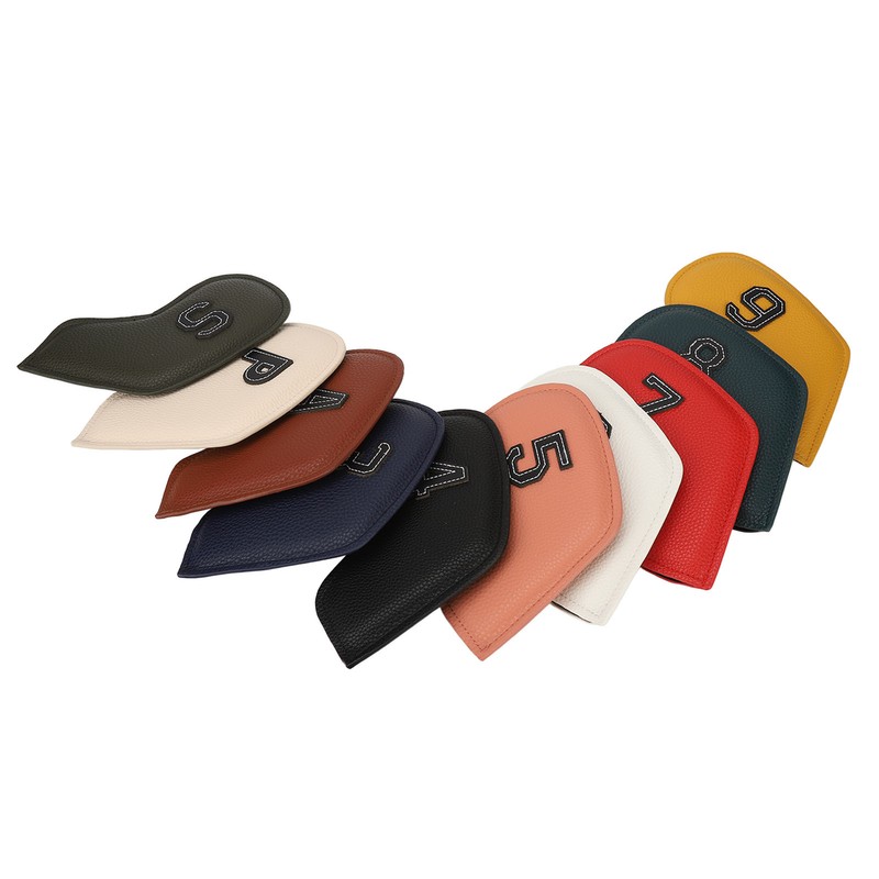 10Pcs Golf Iron Club Head Covers Headcovers Set Golf Iron