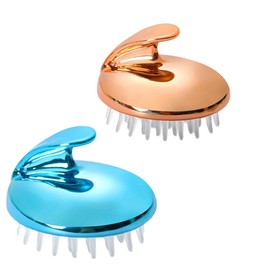 Silikon Kopfhautmassagebürste – Effektives Peeling & Entspannung für jeden Haartyp – Schuppen reduzierend, Haarwachstum anregend – Von HSYTEK (Blau)