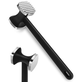 MOSFiATA Fleischklopfer, Fleischhammer Schnitzelklopfer Edelstahl Fleischzartmacher, Rutschfester Schnitzelhammer, Zartmacher für Steak, Hähnchen Rindfleisch, Professioneller Küchenhelfer