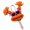 macaroni edge mascot with yarn mascot key cover, key case,