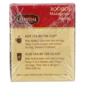 Celestial Seasonings Tea Red Rooibos Madagascar Vanilla (Pack of 3)