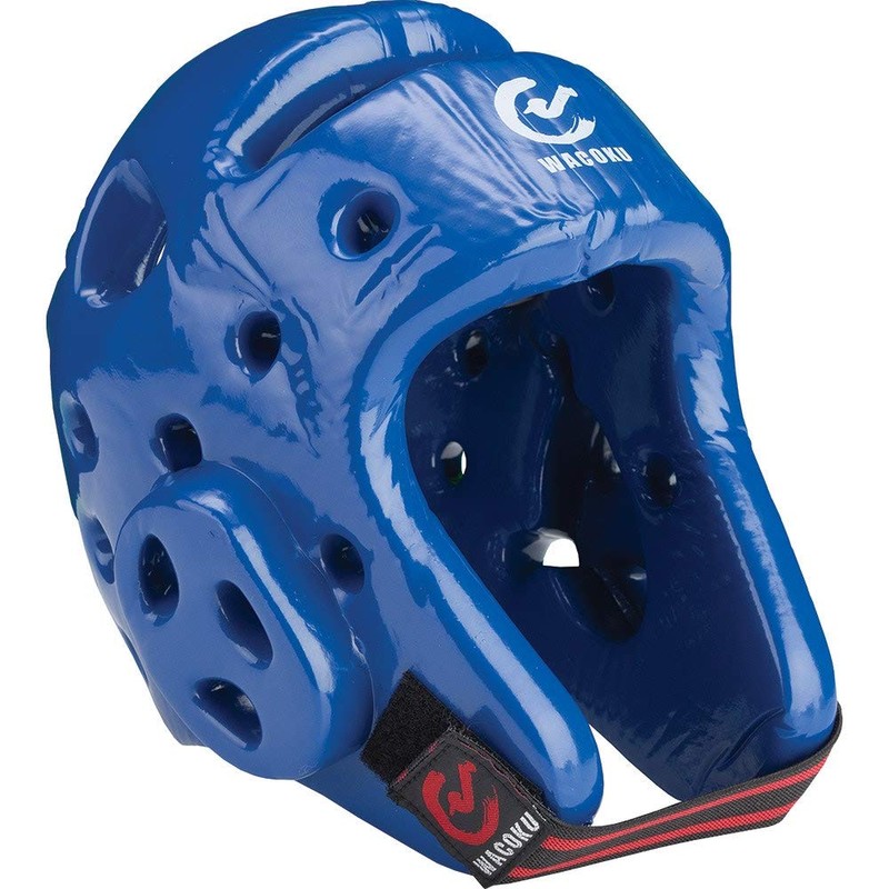 Wacoku Unisex's WTF Approved Dipped Foam Head Guard-Blue, X-Large