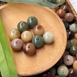 qbodp 100 Pcs 12mm Mixed Beads for Jewelry Making, Bodhi Root Beads for Bracelets Making, Crafts Beaded Decorations Accessories