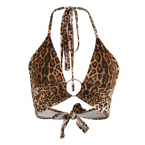 Anna-Kaci Women USA Flag Halter Backless Camis Streetwear Club Patchwork