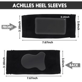 Nuanchu 2 Pairs Padded Skate Socks Ice Skating Protection Socks Lace Bite Gel Pads Ankle Malleolar Sleeves Protection Guards for Front Foot Shin Achilles Tendon Heel(Black,Lace Bite)