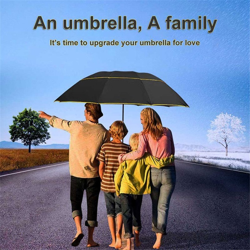 Kalolary Extra Large Golf Umbrella Folding Umbrella Rainproof Compact Black